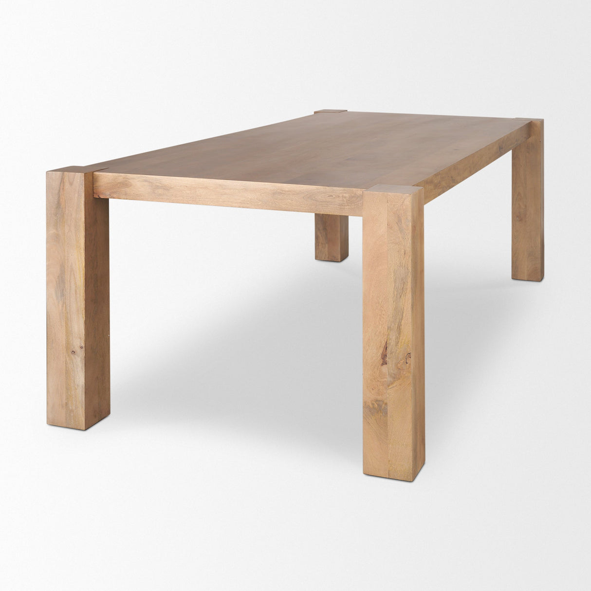 Beth Light Brown Wood Rectangular Dining Table by Mercana at Eve Furniture
