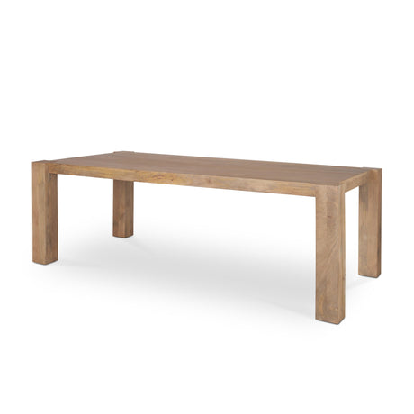 Beth Light Brown Wood Rectangular Dining Table by Mercana at Eve Furniture