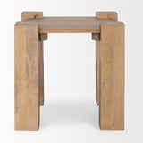 Beth Light Brown Wood Square Accent Table by Mercana at Eve Furniture