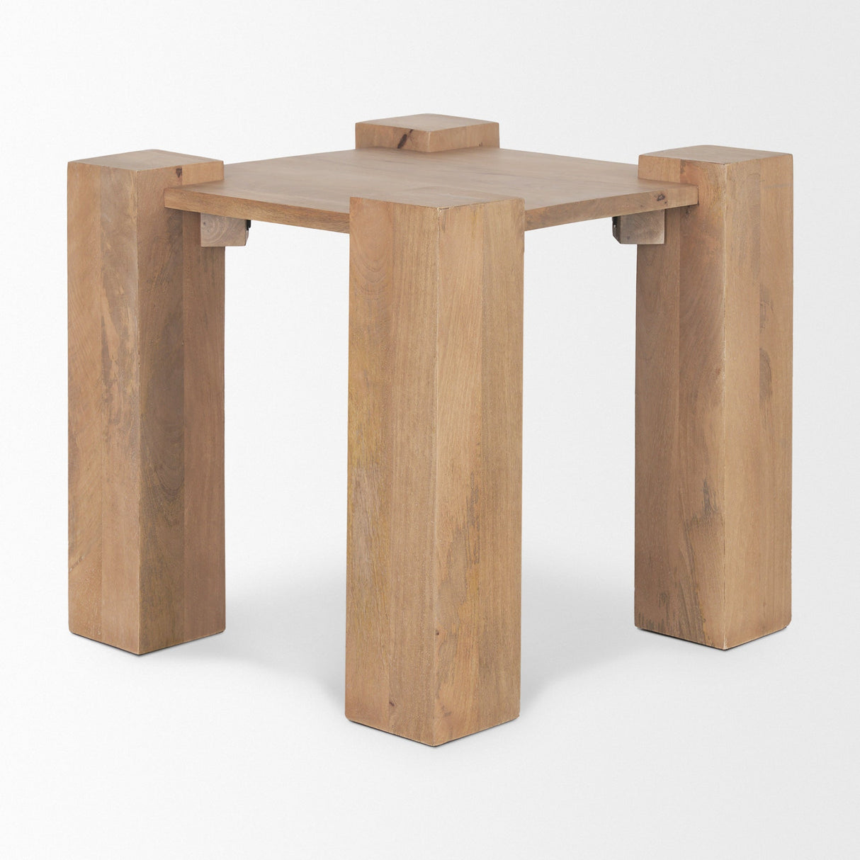 Beth Light Brown Wood Square Accent Table by Mercana at Eve Furniture