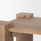 Beth Light Brown Wood Square Accent Table by Mercana at Eve Furniture