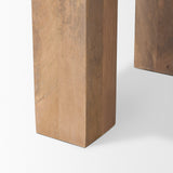 Beth Light Brown Wood Square Accent Table by Mercana at Eve Furniture