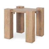Beth Light Brown Wood Square Accent Table by Mercana at Eve Furniture