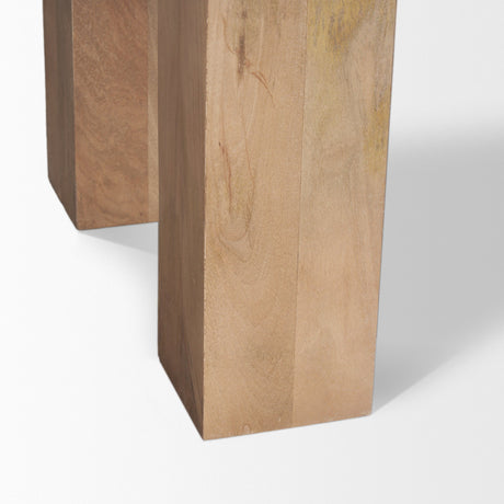 Beth Light Brown Wood w/ 3 Doors Sideboard by Mercana at Eve Furniture