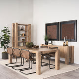 Beth Light Brown Wood w/ 3 Doors Sideboard by Mercana at Eve Furniture