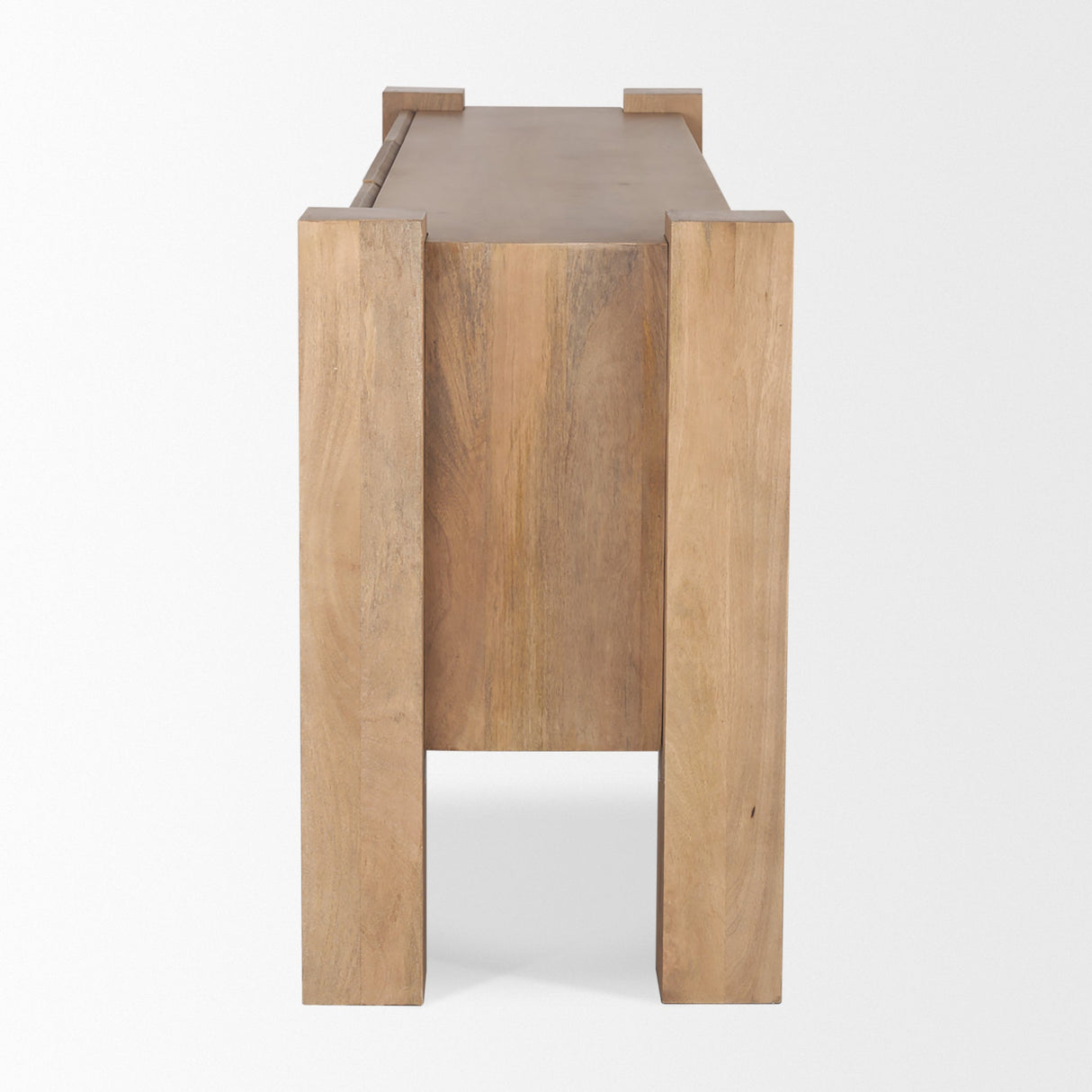 Beth Light Brown Wood w/ 3 Doors Sideboard by Mercana at Eve Furniture