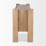 Beth Light Brown Wood w/ 3 Doors Sideboard by Mercana at Eve Furniture