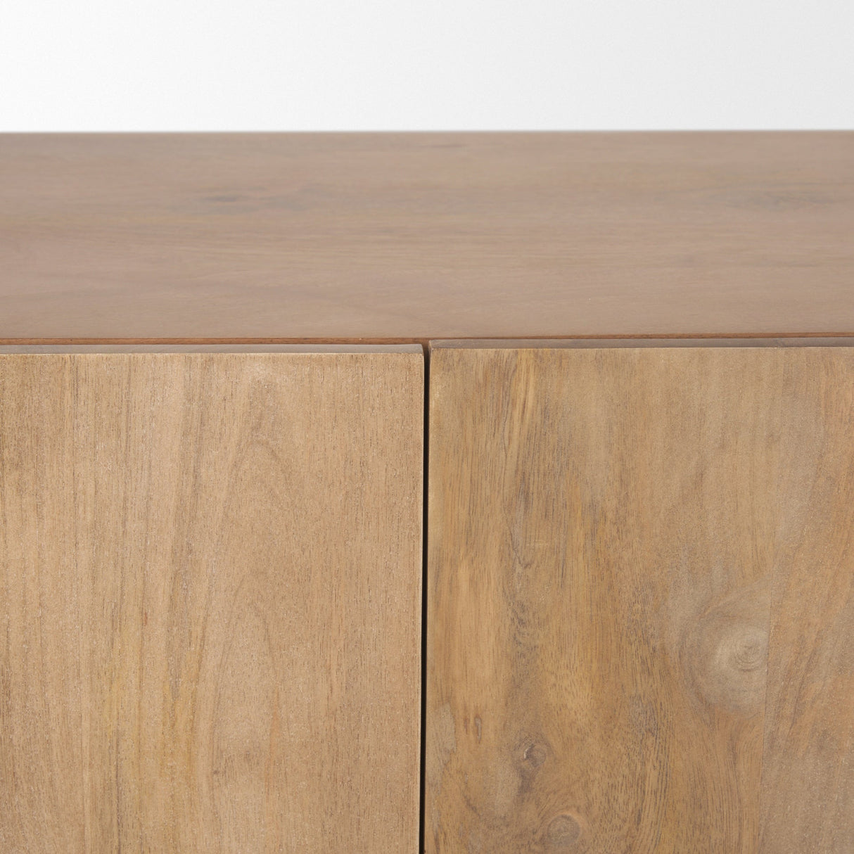 Beth Light Brown Wood w/ 3 Doors Sideboard by Mercana at Eve Furniture