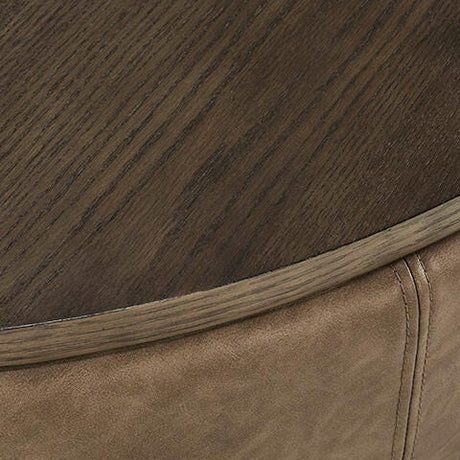 Bethanstone Warm Brown Storage Ottoman by Ashley at Eve Furniture