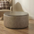 Bethanstone Warm Brown Storage Ottoman by Ashley at Eve Furniture