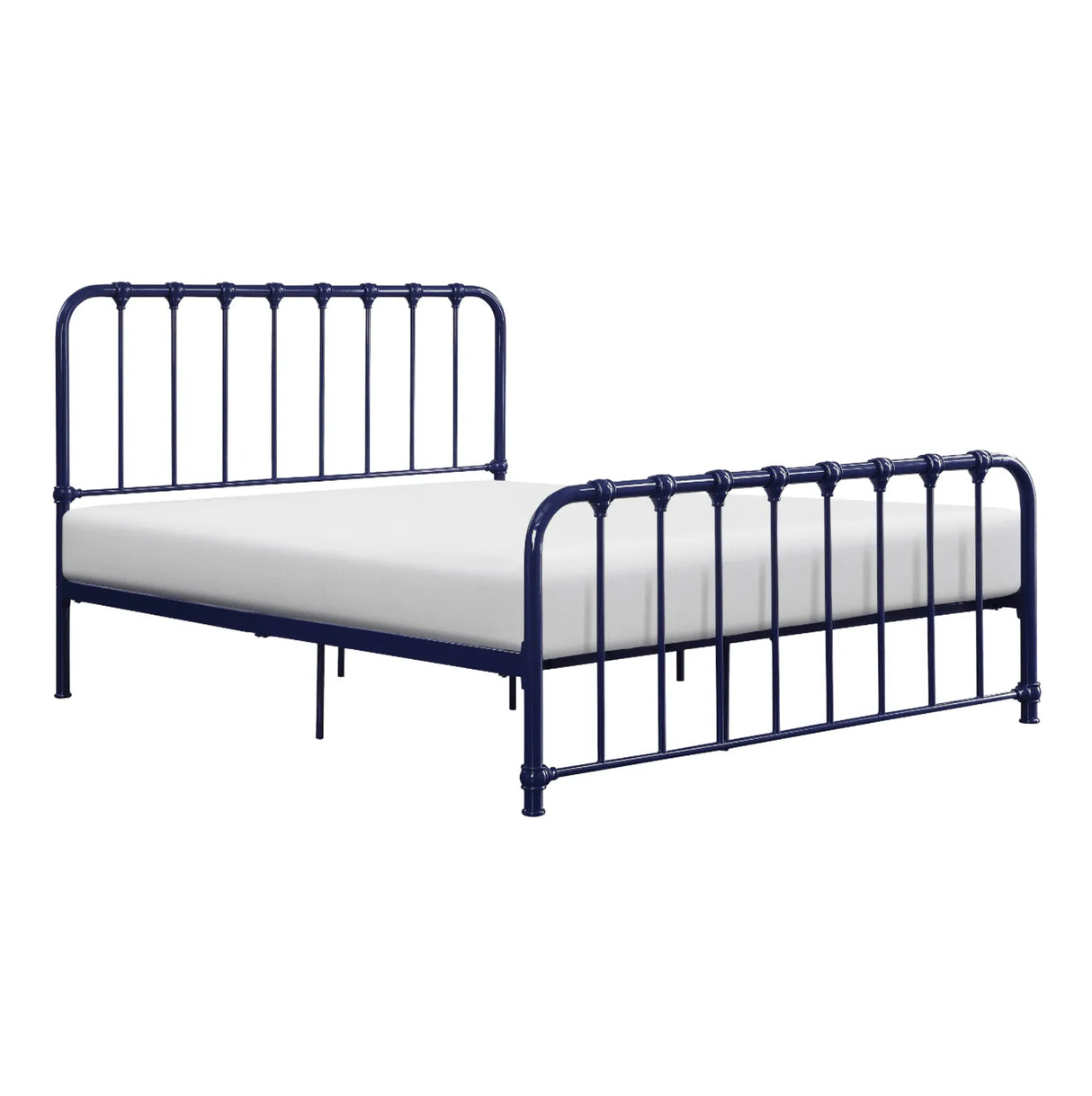 Bethany Blue Queen Metal Platform Bed by Homelegance at Eve Furniture