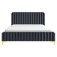 Bethany Velvet Upholstered Platform Bed Queen by Ashcroft Furniture at Eve Furniture