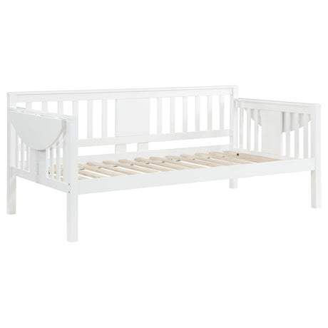 Bethany Wood Twin Daybed with Drop-down Tables White by Coaster at Eve Furniture