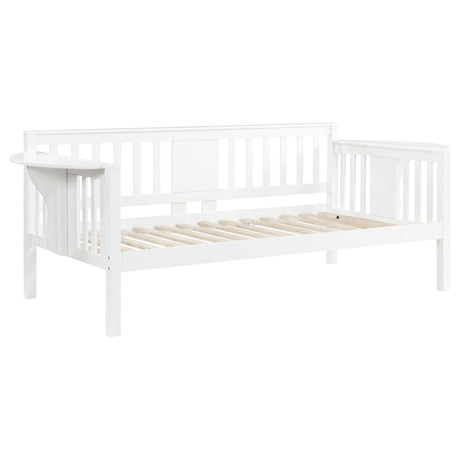 Bethany Wood Twin Daybed with Drop-down Tables White by Coaster at Eve Furniture