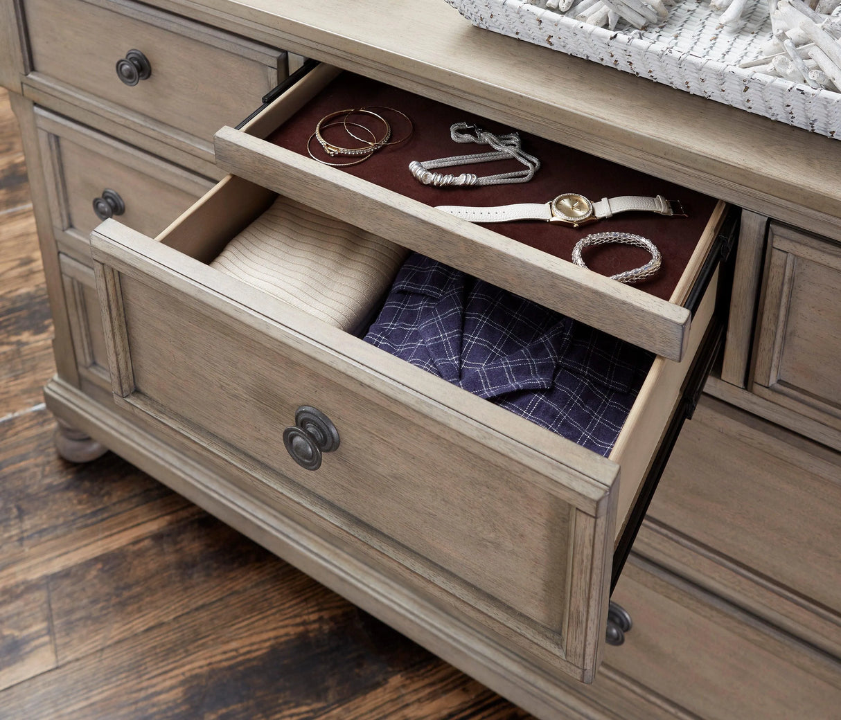 Bethel Wire Brushed Gray Dresser by Homelegance at Eve Furniture