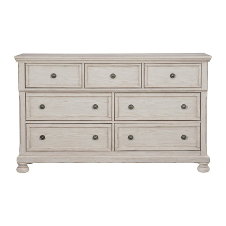 Bethel Wire Brushed White Dresser by Homelegance at Eve Furniture