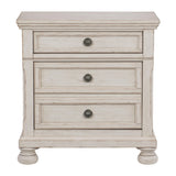 Bethel Wire Brushed White Nightstand by Homelegance at Eve Furniture