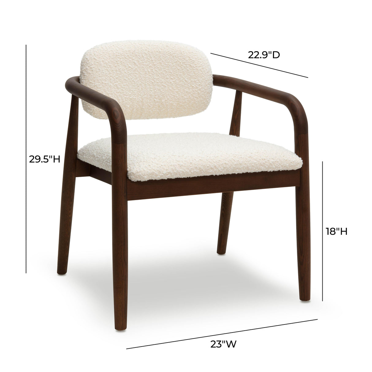 Betsy Cream Boucle Dining Chair by TOV Furniture at Eve Furniture