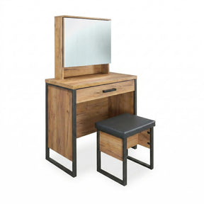 Bettin Golden Oak Vanity Set With Sliding Mirror And Stool by Coaster at Eve Furniture
