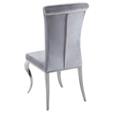 Betty Gray/Chrome Upholstered Side Chairs, Set of 4 by Coaster at Eve Furniture