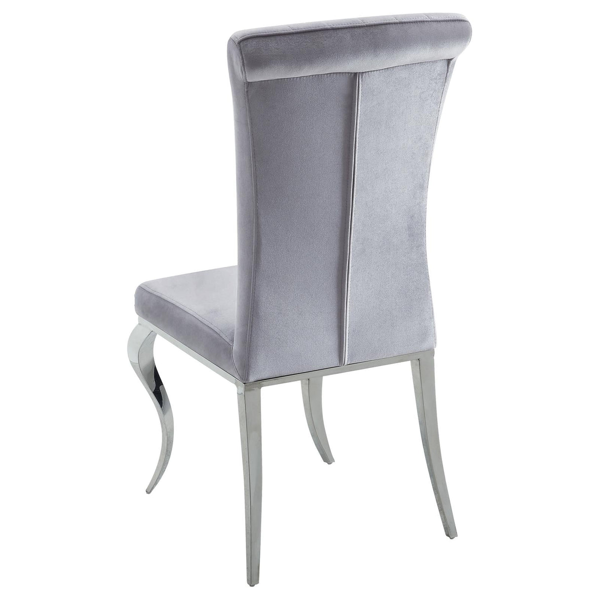 Betty Gray/Chrome Upholstered Side Chairs, Set of 4