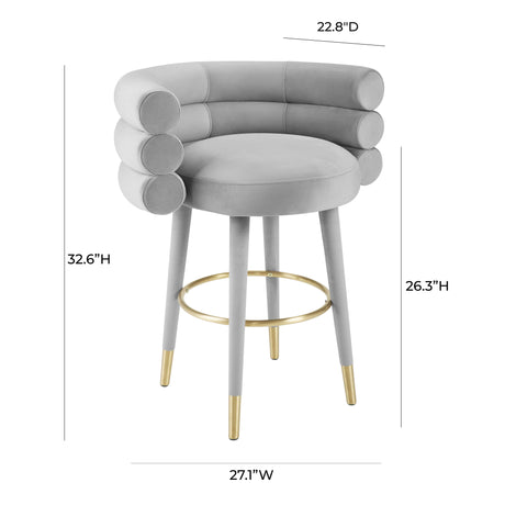 Betty Velvet Stool by TOV Furniture at Eve Furniture
