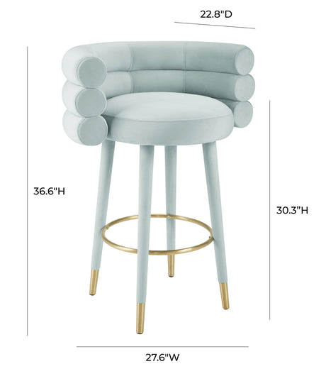 Betty Velvet Stool by TOV Furniture at Eve Furniture