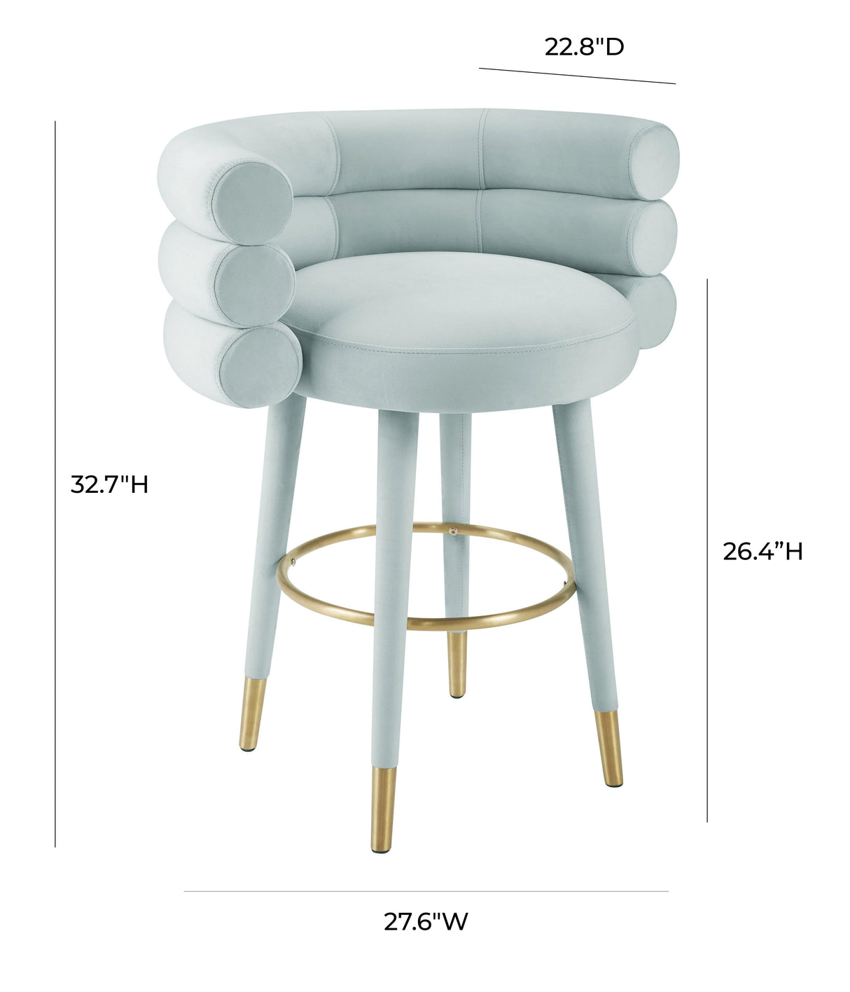 Betty Velvet Stool by TOV Furniture at Eve Furniture