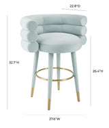 Betty Velvet Stool by TOV Furniture at Eve Furniture