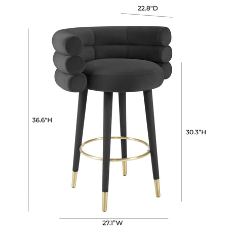 Betty Velvet Stool by TOV Furniture at Eve Furniture