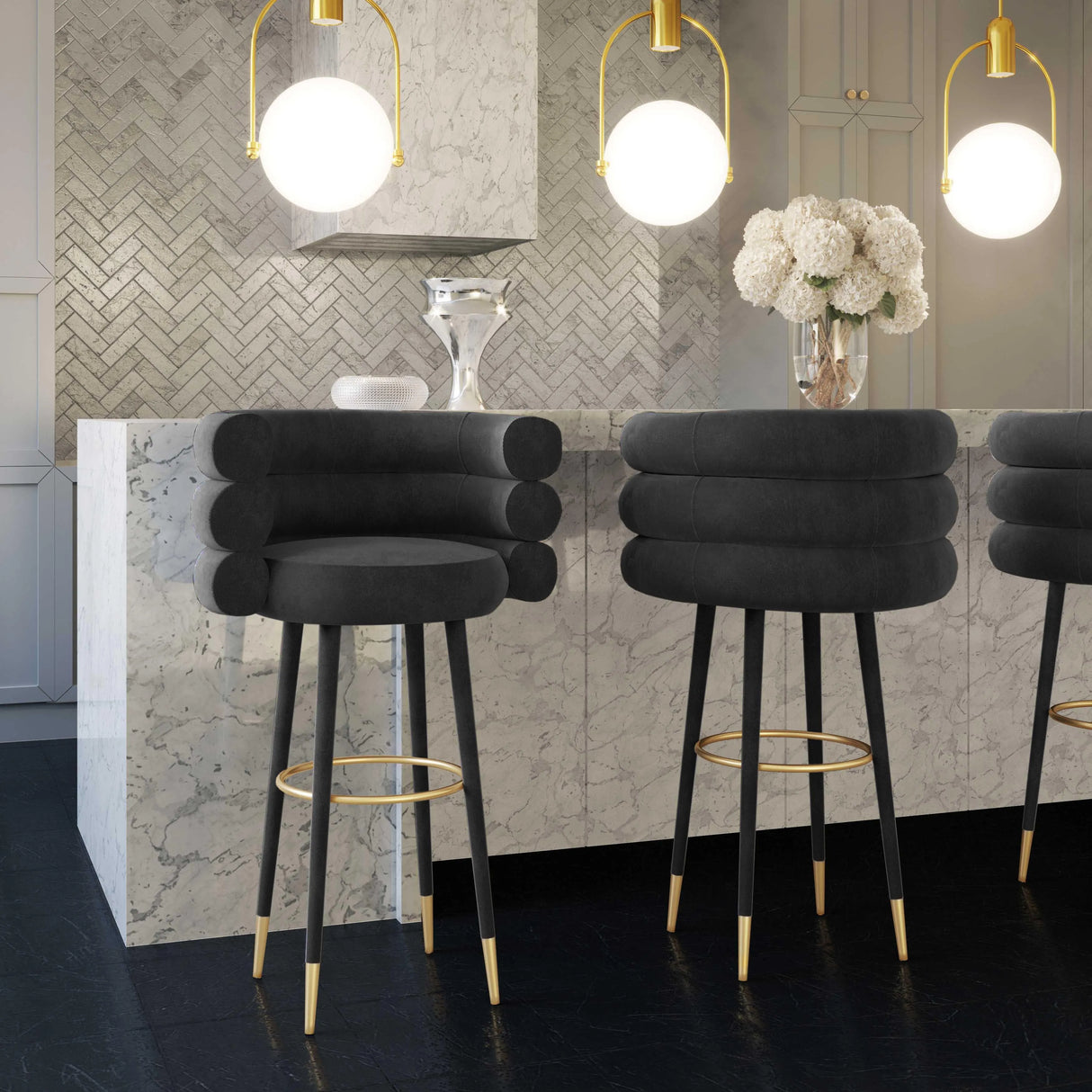 Betty Velvet Stool by TOV Furniture at Eve Furniture