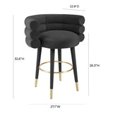 Betty Velvet Stool by TOV Furniture at Eve Furniture