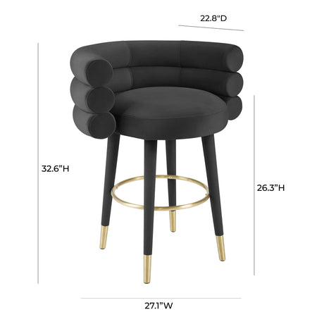 Betty Velvet Stool by TOV Furniture at Eve Furniture