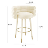 Betty Velvet Stool by TOV Furniture at Eve Furniture