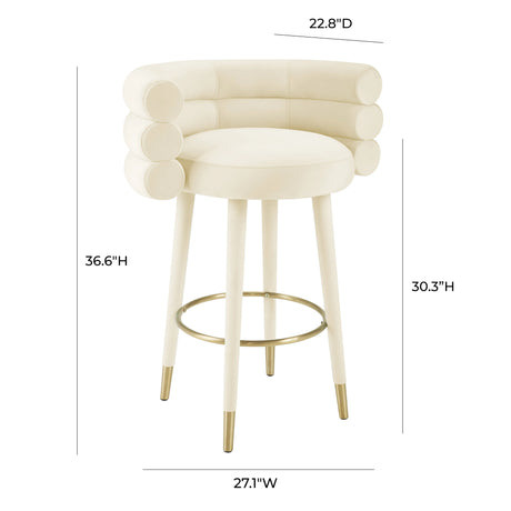 Betty Velvet Stool by TOV Furniture at Eve Furniture