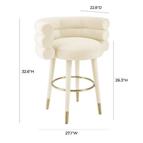 Betty Velvet Stool by TOV Furniture at Eve Furniture