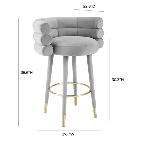 Betty Velvet Stool by TOV Furniture at Eve Furniture