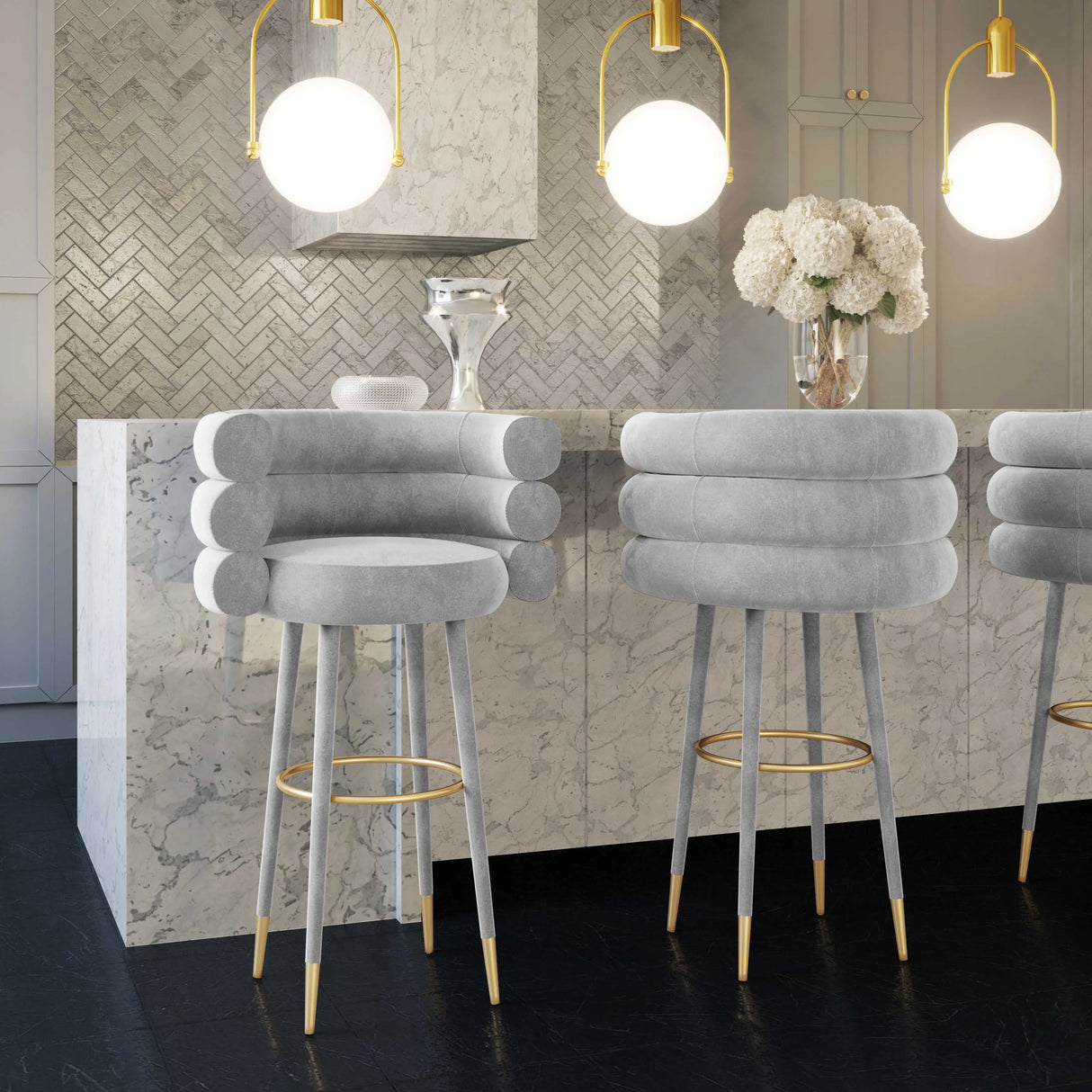 Betty Velvet Stool by TOV Furniture at Eve Furniture