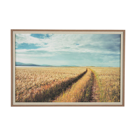 Between The Fields by Matt Roseveare a Hand Embellished Textured Framed Photo Art Print Matted under by Mercana at Eve Furniture