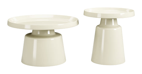 Beurre Ivory Coffee Table Set (2-Piece) by Zuomod at Eve Furniture