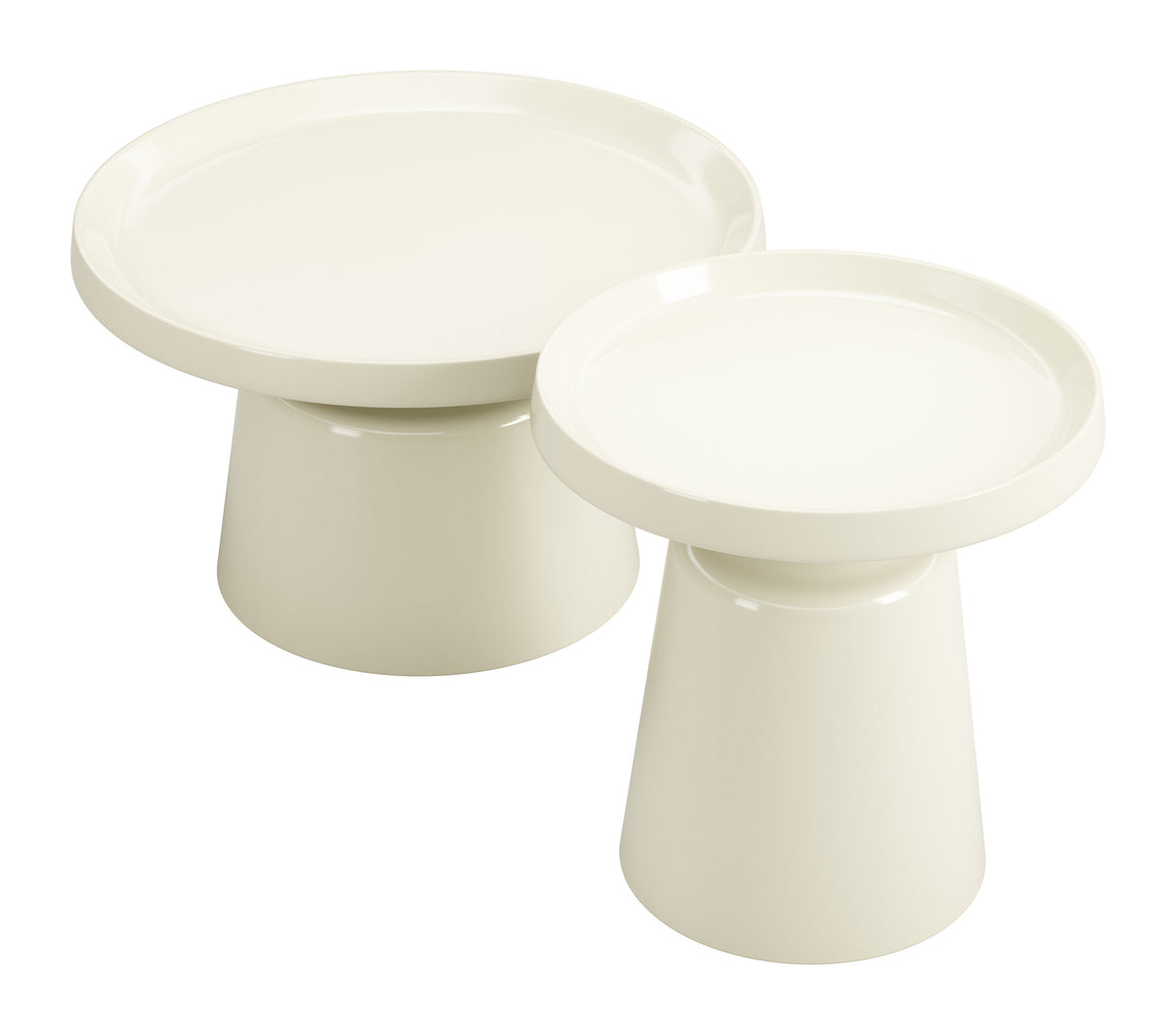 Beurre Ivory Coffee Table Set (2-Piece) by Zuomod at Eve Furniture