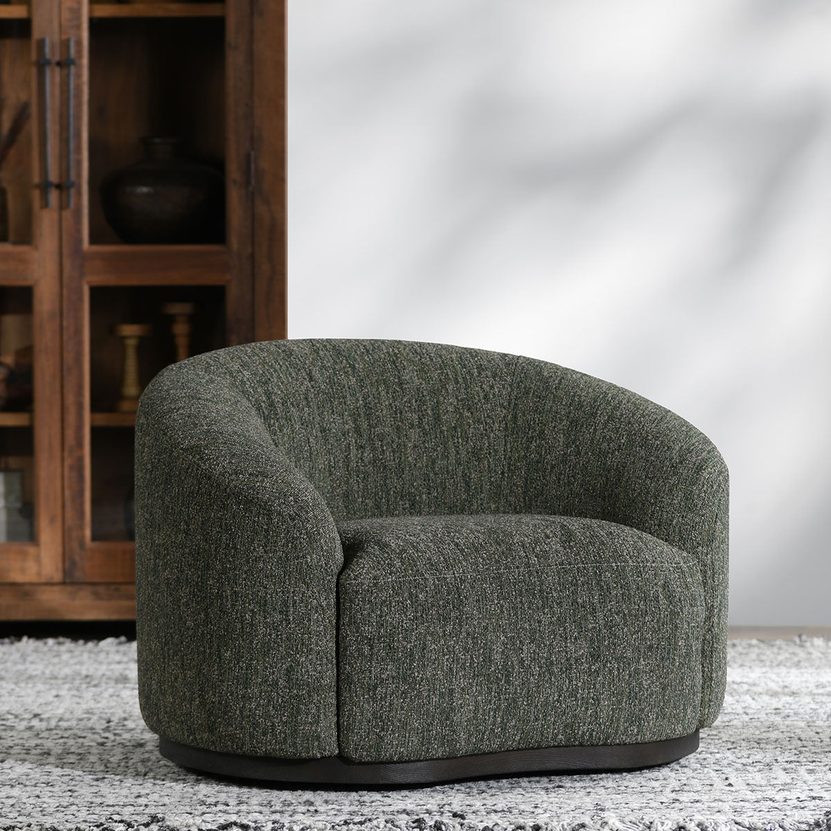 Beverly Antique Green Swivel Accent Chair by Classic Home at Eve Furniture