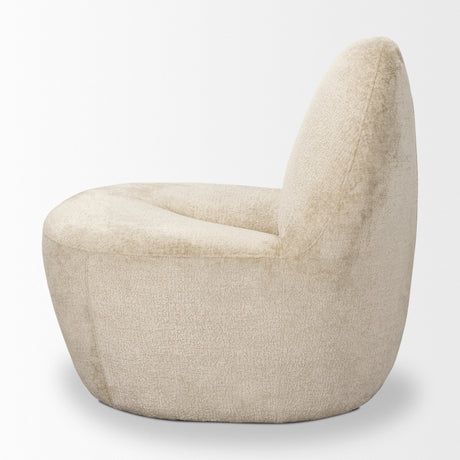 Beverly Beige Chenille Accent Chair by Mercana at Eve Furniture