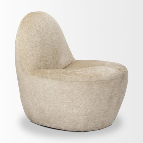 Beverly Beige Chenille Accent Chair by Mercana at Eve Furniture