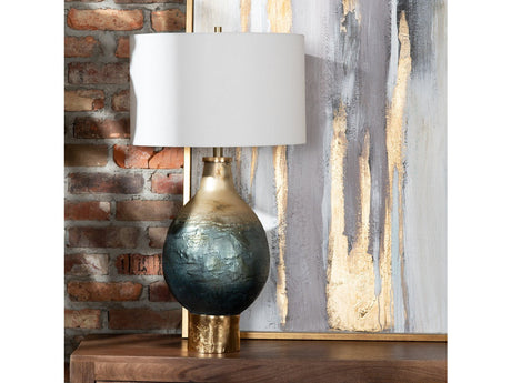 Beverly Blue/Gold Table Lamp by Crestview at Eve Furniture