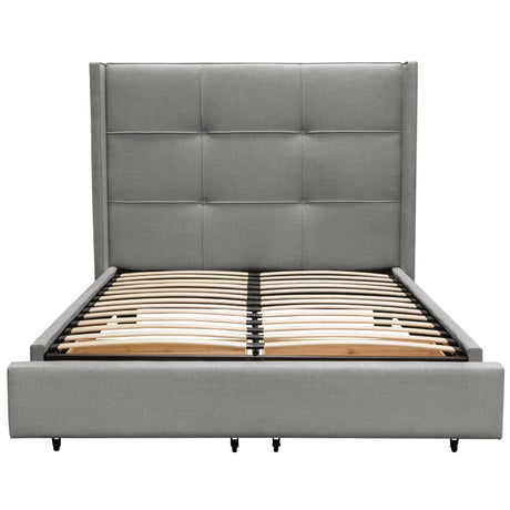 Beverly Grey Queen Bed by Diamond Sofa at Eve Furniture