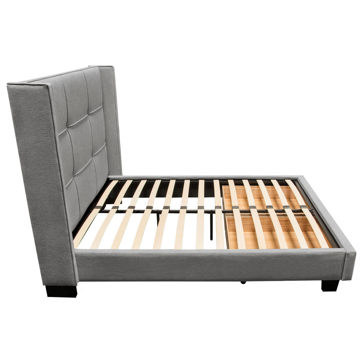 Beverly Grey Queen Bed by Diamond Sofa at Eve Furniture