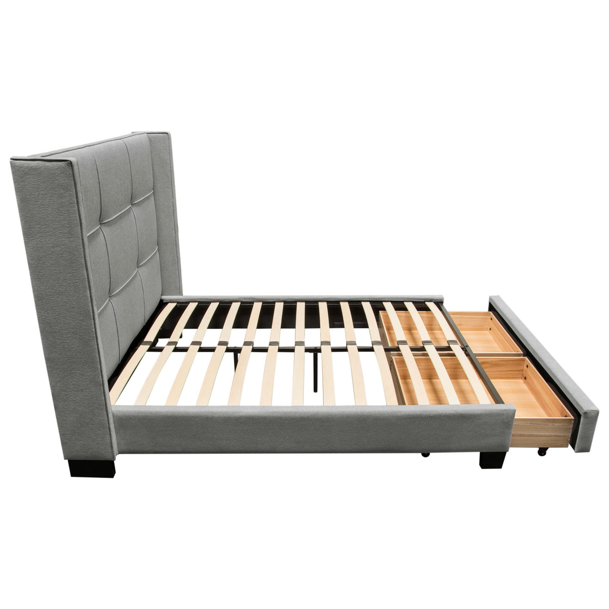 Beverly Grey Queen Bed by Diamond Sofa at Eve Furniture