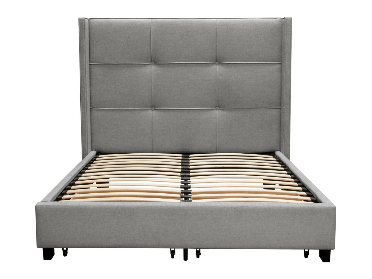 Beverly Grey Queen Bed by Diamond Sofa at Eve Furniture