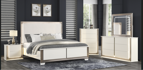 Beverly White 5-Piece Bedroom Set by Happy Homes at Eve Furniture